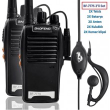 Baofeng BF-777S UHF El telsizi 2'li set (kulaklık dahil)