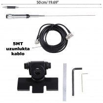 Dual Band UHF/VHF Anten seti hazır set 5Mt Kablolu