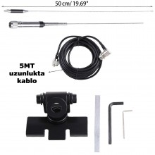 Dual Band UHF/VHF Anten seti hazır set 5Mt Kablolu