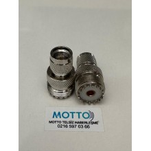 Mini UHF Erkek → SO-239 (UHF Dişi) Çevirici Konnektör